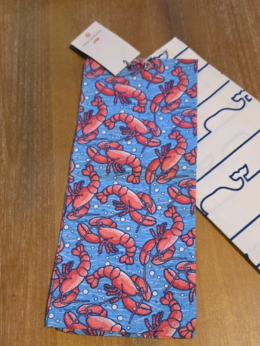 Vineyard Vines- Blue & Red Lobster with White & Navy Whale Stripe NWT